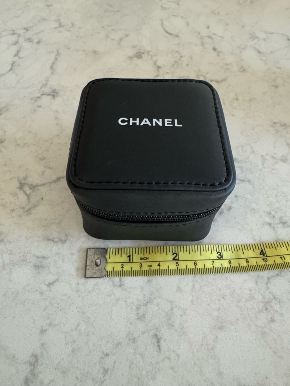 Authentic CHANEL Black Travel Jewelry Case